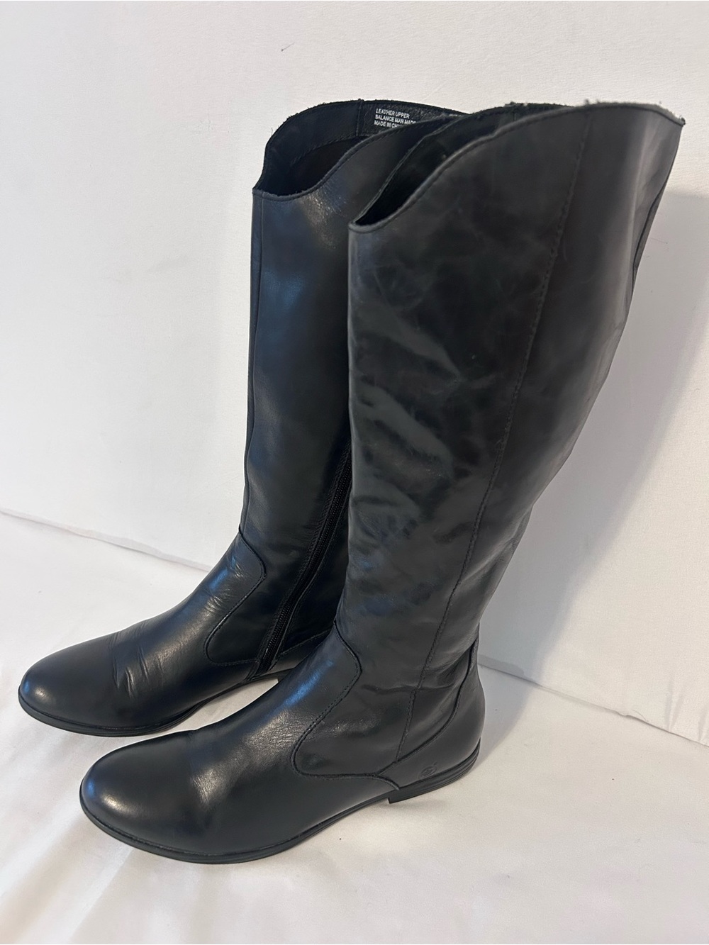 Born Black Leather Calf High Riding Boots size-7.5